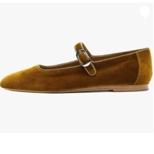 Pazzion Women's Cute Closed Round Toe Mary Janes Strap Buckled Ballet Goldenrod